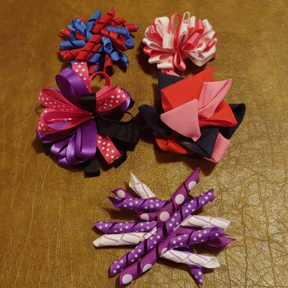 5 hair clips
